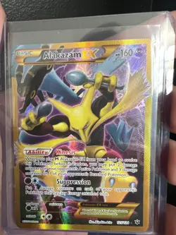 FULL ART Alakazam EX SECRET RARE 125/124 Holo Foil Pokemon Umbreon Lugia Art NM - Image 3