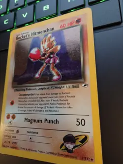 Pokemon Rocket's Hitmonchan 11/132 GYM SWIRL Holo Rare LP-NM - Image 4
