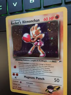 Pokemon Rocket's Hitmonchan 11/132 GYM SWIRL Holo Rare LP-NM - Image 5