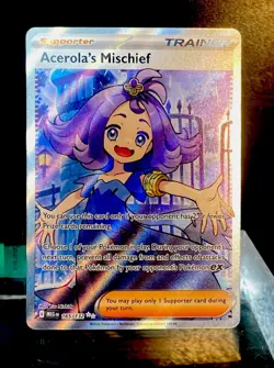 2025 POKEMON MEG EN-MEGA EVOLUTION ULTRA RARE #165 ACEROLA'S MISCHIEF -L👀K - Image 1