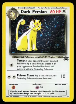 Dark Persian 17 Holo WOTC Black Star Promo Pokemon Card - Image 1