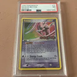 2005 POKEMON EX DEOXYS #17 DEOXYS-REVERSE FOIL PSA 7 - Image 1