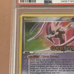 2005 POKEMON EX DEOXYS #17 DEOXYS-REVERSE FOIL PSA 7 - Image 5