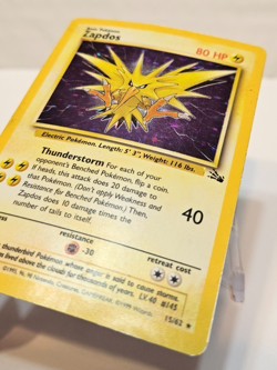 Zapdos 15/62 Holo Rare Unlimited Fossil Pokemon 1299 - Image 2