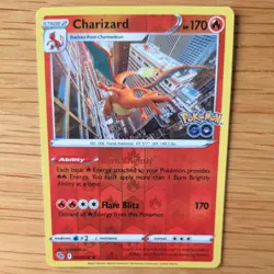 CHARIZARD 010/078 POKEMON CARD (POKEMON GO SET) REVERSE HOLO - Image 1