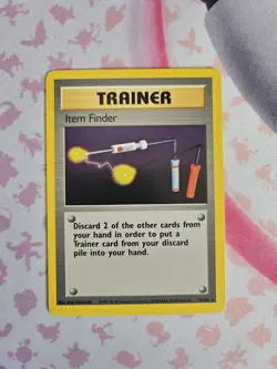 Pokemon TCG Trainer Item Finder 74/102 Base Set Unlimited Rare Shadowless - Image 1