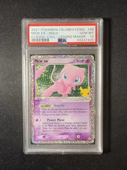 Mew EX 88/92 Holo Pokemon Celebrations Classic Collection PSA 10 - Image 1