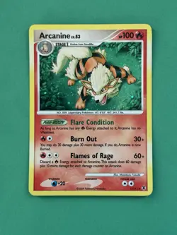 2009 Pokemon Arcanine Holo Rising Rivals 1/111 NRMT - Image 1