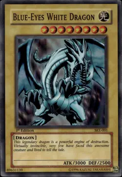 Blue-Eyes White Dragon 1st Ed Super Rare SKE-001 Yu-Gi-Oh! - Image 1