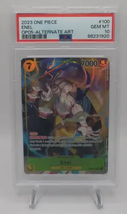PSA 10 - 2023 One Piece TCG English ENEL SR OP05-100 Alternate Alt Art - Image 2