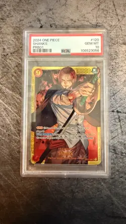 PSA 10 ONE PIECE SHANKS PRB01-120 PREMIUM BOOSTER #120 ENGLISH TCG - Image 1