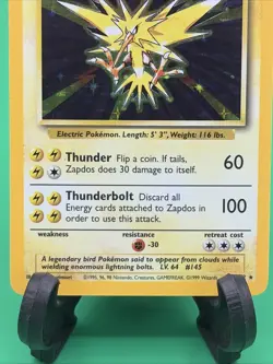 Zapdos - 16/102 - Pokemon Base Set Unlimited Holo Rare Card WOTC NM - Image 5