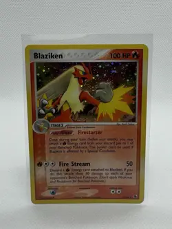 Pokemon Blaziken Holo Rare 100 HP 3/109 EX Ruby & Sapphire Card English - Image 1