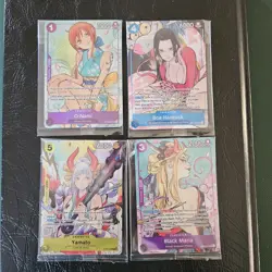 One Piece TCG Illustration Box 1 & 2 Cards Nami, Boa, Black Maria, Yamato SEALED - Image 1