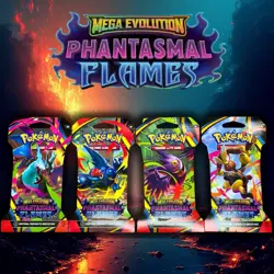 Pokemon TCG: Mega Evolution Phantasmal Flames Sleeved Booster Pack (1 Pack) - Image 2