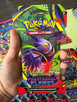 Pokemon TCG: Mega Evolution Phantasmal Flames Sleeved Booster Pack - RANDOM PACK - Image 4