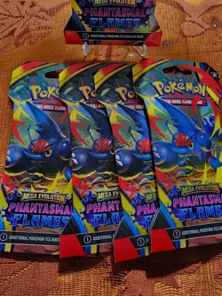 Pokemon TCG: Mega Evolution - Phantasmal Flames Sleeved Booster Pack - Image 1