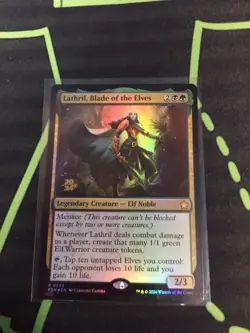 MTG Magic The Gathering Latheril, Blade Of The Elves Foil Prerelease Promo Elf - Image 1