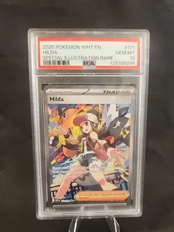 2025 POKEMON WHT EN - Hilda #171 - White Flare Special Illustration Rare PSA 10 - Image 1