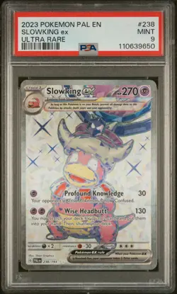 PSA 9 Mint Slowking ex 238/193 Ultra Rare Full Art - Pokemon PAL SV02 - Image 1