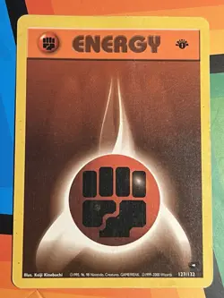 Pokemon 1st Edition Fighting Energy Common Gym Heroes 127/132 MP Vintage 2000 - Image 1