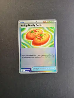 Buddy Buddy Poffin 101/131 Pokemon TCG Prismatic Evolutions Pokeball Holo NM - Image 2