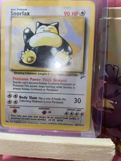 Pokemon TCG Snorlax Base Set 2 30/130 Rare Regular 90 HP English - Image 1
