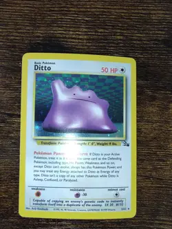 Pokemon Fossil Holo Rare Ditto 3/62 - Image 2