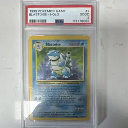 Pokemon 1999 Base Set Blastoise Holo Rare 2/102 PSA Graded English - Image 1