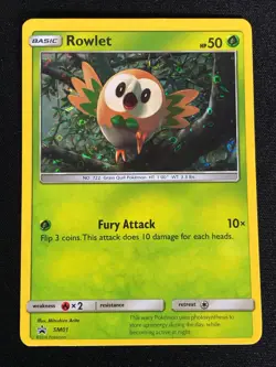 Pokemon Rowlet SM01 Holo (NM) - Image 1
