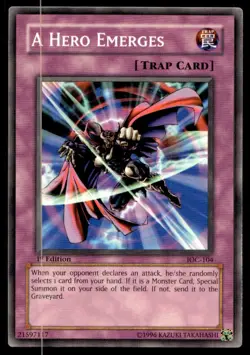 1996 Yu-Gi-Oh! 1st edition A Hero Emerges #IOC-104 Uncirculated NMT. - Image 1