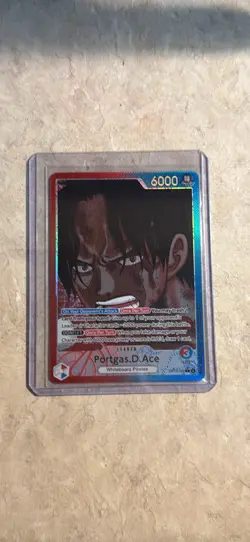 One Piece Portgas D. Ace Alt Art Leader OP13-002 L English Carrying on His Will - Image 1