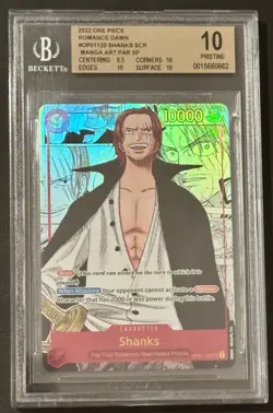2022 Shanks Manga OP01-120 Romance Dawn One Piece BGS 10 Pristine EN ORIGINAL - Image 1