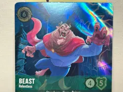 Disney Lorcana TCG Beast Relentless Enchanted 210/204 Rise of the Floodborn Holo - Image 2