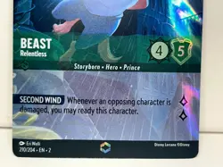 Disney Lorcana TCG Beast Relentless Enchanted 210/204 Rise of the Floodborn Holo - Image 3