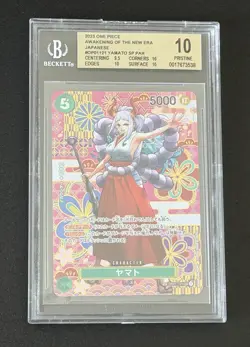 One Piece Awakening Of The New Era Yamato OP01-121 Alt Art Beckett Pristine 10 - Image 1