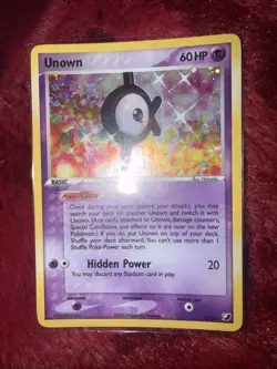 Pokemon Unown Card Unseen Forces K/28 Holo Rare - Image 1