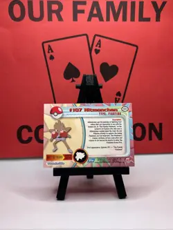 Hitmonchan #107 Topps TV Animation Edition Blue Label Foil Holo Pokemon Card - Image 5