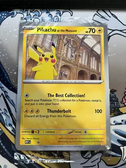 Pokemon Pikachu At The Museum Promo Card Oversize - Image 1