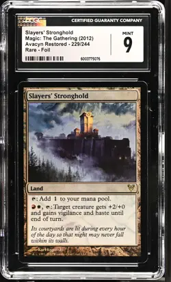 SLAYERS' STRONGHOLD Avacyn Restored Foil Rare CGC 9 MTG [Nostalgium] - Image 1