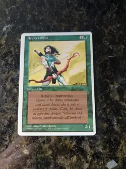 Mtg Elvish Archer Artist Proof 4th Edition Italian Unsigned - Image 1