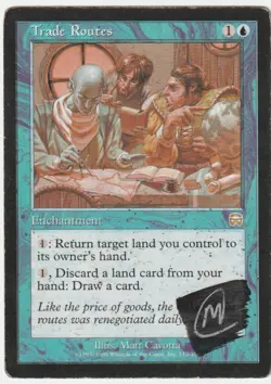 Mercadian Masques MTG Trade Routes signed by Matt Cavotta - Image 1