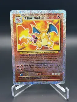Pokemon TCG Legendary Collection Charizard Reverse Holo Card 3/110 HP 2002 - Image 1