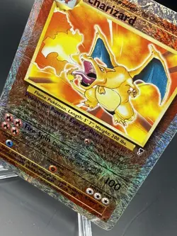 Pokemon TCG Legendary Collection Charizard Reverse Holo Card 3/110 HP 2002 - Image 3