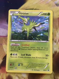Virizion BW70 Pokemon Black & White Black Star Promo Holo Card MP - Image 1