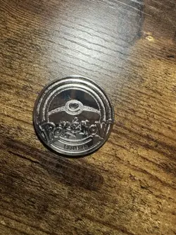 Mega Charizard X EX UPC Ultra Premium Collection Silver Metal Coin 2025 Pokemon - Image 2