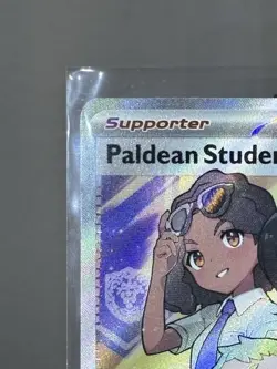 Pokemon TCG Paldean Student Trainer Card Ultra Rare Paldean Fates NM - Image 2