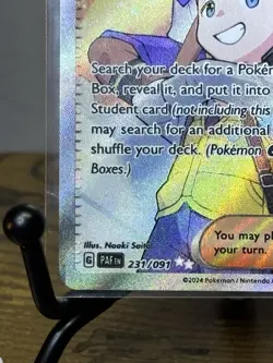 Pokemon TCG Paldean Student Trainer Card Ultra Rare Paldean Fates NM - Image 4