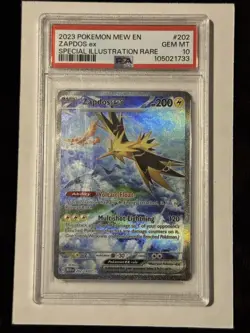 Zapdos EX SIR 2023 Pokemon Scarlet & Violet 151 MEW EN #202/165 PSA 10 GEM MINT - Image 1