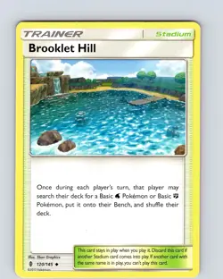 Pokemon TCG Brooklet Hill S&M Guardians Rising 120/145 Uncommon Card LP-NM - Image 1